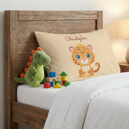 Cute Baby Leopard Safari Animal Kids Kissenbezug