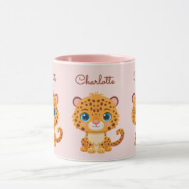 Cute Baby Leopard Safari Animal Kids Tasse