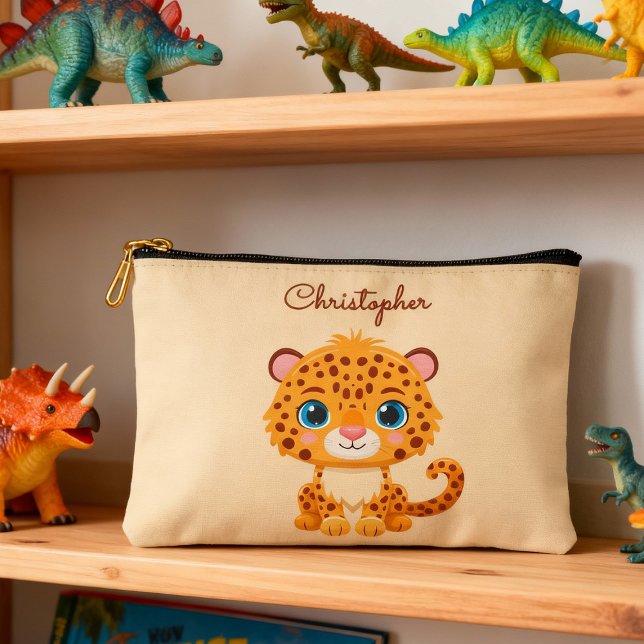 Cute Baby Leopard Safari Animal Kids Zubehörtasche (Von Creator hochgeladen)