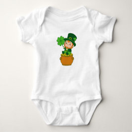 Cute Baby Leprechaun Pot Of Gold St. Patricks Day Strampler