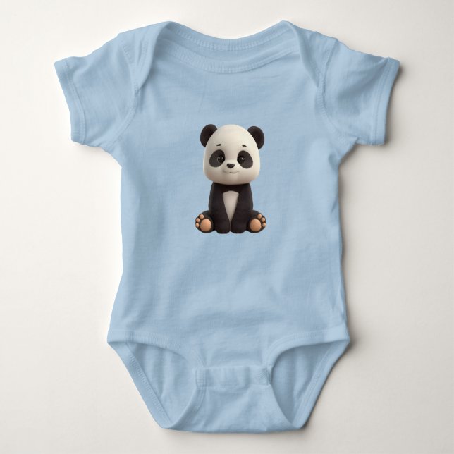 Cute Baby Panda Bodysuit Baby Strampler (Vorderseite)