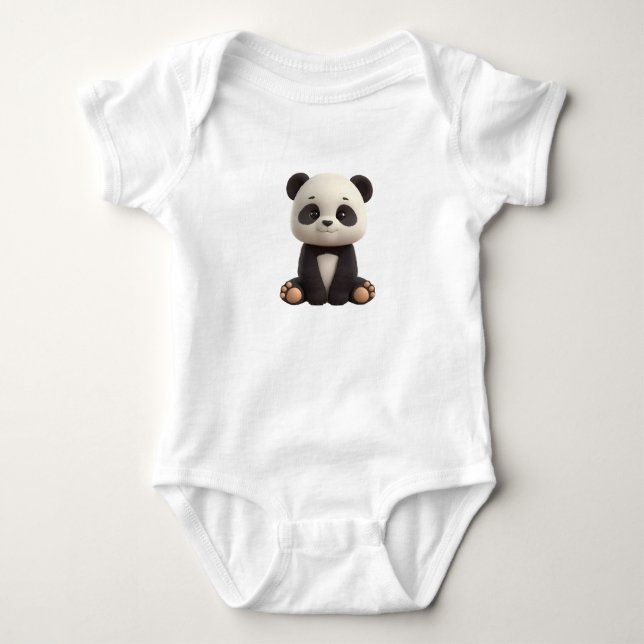 Cute Baby Panda Bodysuit Strampler (Vorderseite)