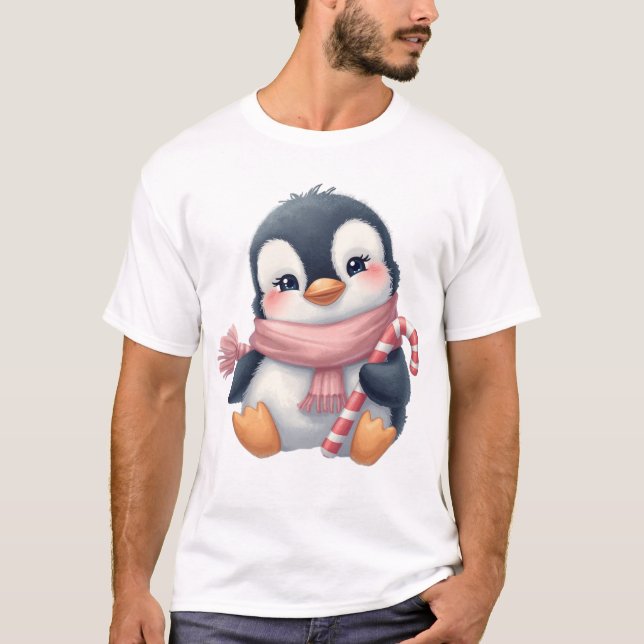 Cute Baby Penguin – Adorable Winter Snow Christmas T-Shirt (Vorderseite)