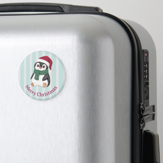 Cute Baby Penguin Wearing Santa Hat Christmas Magnet (In Situ (Gepäck))
