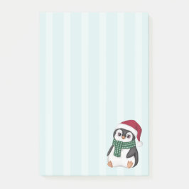 Cute Baby Penguin Wearing Santa Hat Christmas Post-it Klebezettel