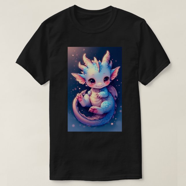 Cute Baby Rave Dragon Japanese Anime Kawaii Art 03 T-Shirt (Design vorne)
