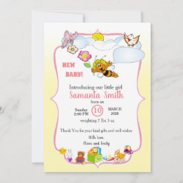 Cute Baby Shower Invitation for girl Einladung