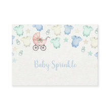Cute Baby Shower Invitation Pastel Baby Clothes