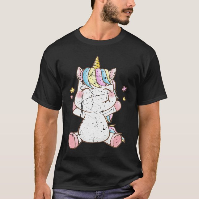 Cute Baby Unicorn Unicorns Magical Creature Fans T-Shirt (Vorderseite)