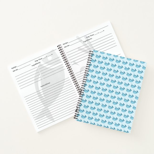 Cute Baby Whale Spiral Notebook Notizbuch (Innenseite)