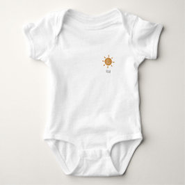 Cute Baby Yellow Sun Sweet Sunshine White Romper Strampler