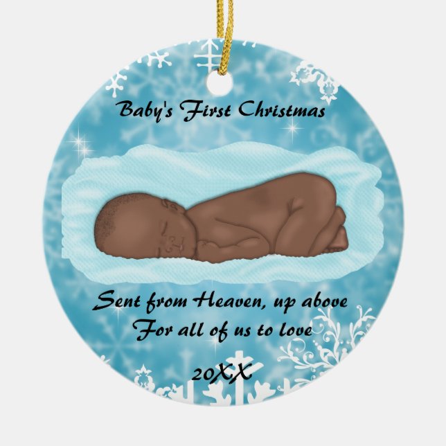 CUTE Baby's First Christmas Keramikornament (Vorne)