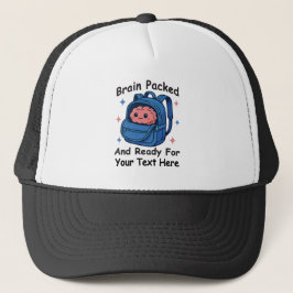 Cute Back-to-School Customizable “Brain Ready" Truckerkappe