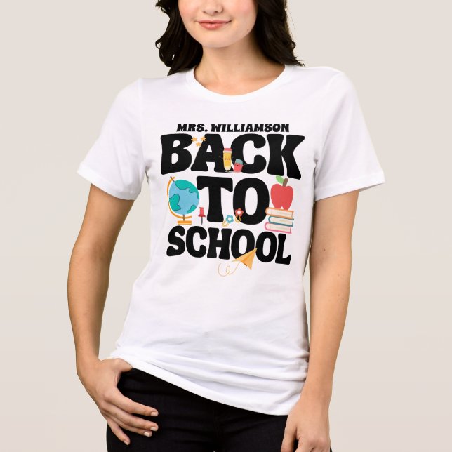 Cute Back To School Teacher Tri-Blend Shirt (Vorderseite)