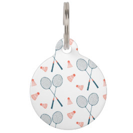 Cute Badminton Birdie Racquet Shuttlecock Retro Haustiermarke
