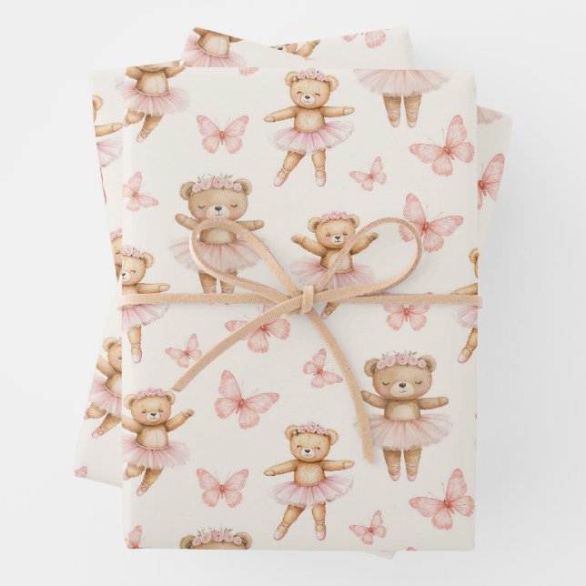 Cute ballerina bears geschenkpapier set (Beispiel)