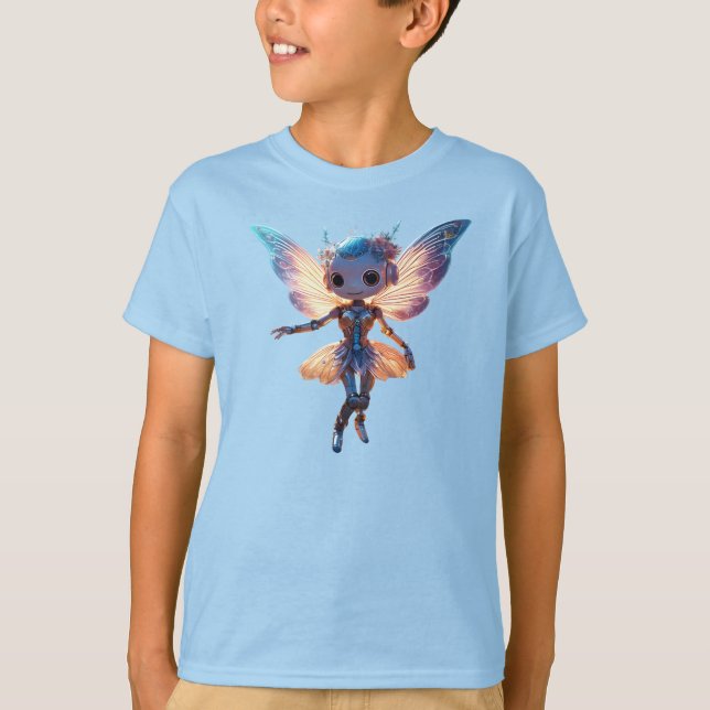 Cute Ballerina Dancing Robot Pixie T-Shirt (Vorderseite)