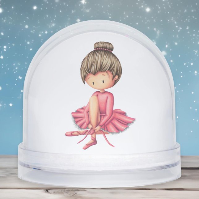 Cute Ballet Dancer Pink Tutu Schneekugeln (Von Creator hochgeladen)