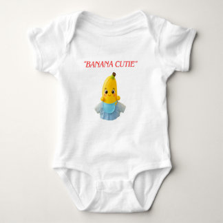 Cute Banana Baby – Adorable Cartoon Banana in Blue Baby Strampler