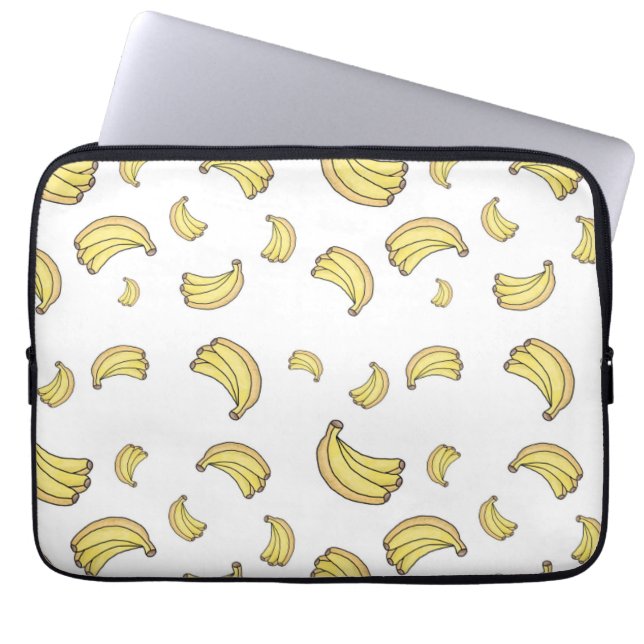 Cute Banana Pattern | Hand Drawn Banana Aesthetic  Laptopschutzhülle (Vorderseite)