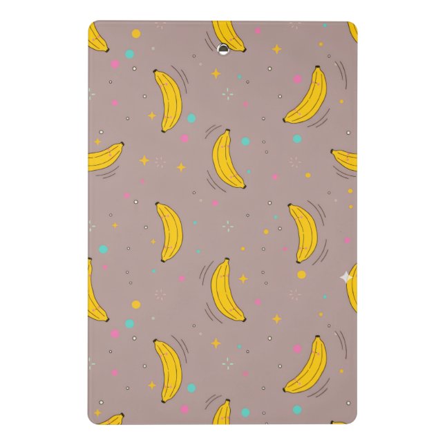 Cute Banana Pattern Mini Clipboard Mini Klemmbrett (Rückseite)