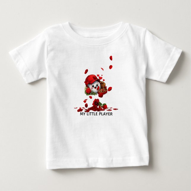 Cute Baseball Love Design Baby T-shirt (Vorderseite)