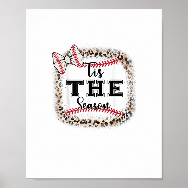 Cute Baseball Tis The Season Mom Sister Toddler Gi Poster (Vorne)