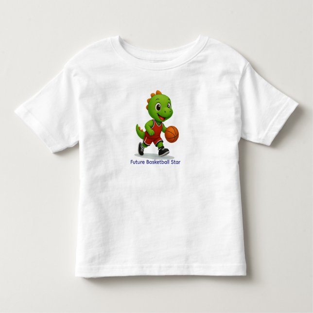 Cute Basketball Dino Shirt for toddlers (Vorderseite)