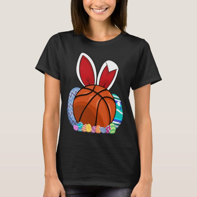 Cute Basketball Easter Egg Bunny  For Kids Boys To T-Shirt (Vorderseite)