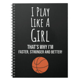 Cute Basketball Gifts For Girls Girly For Kids  Notizblock