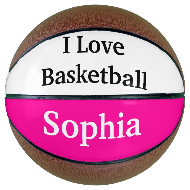 Cute Basketball Sports I Love Basketball Pink (Vorderseite)
