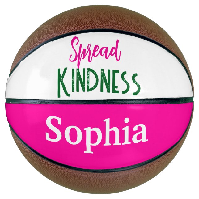 Cute Basketball Sports Spread Kindness Pink (Vorderseite)