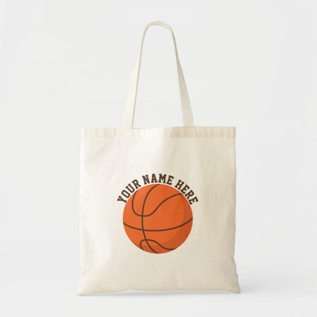 Cute Basketball Tote Bag Sports Team Player Fan  Tragetasche (Vorne)
