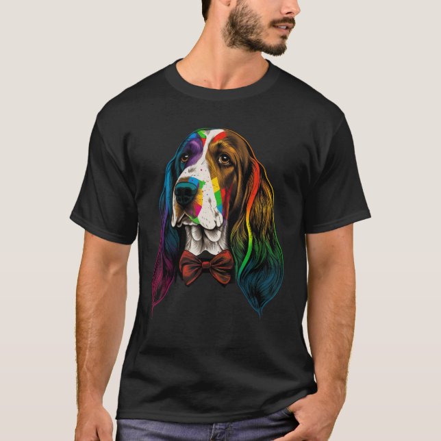 Cute Basset Hound Dog on Basset Hound  1 T-Shirt (Vorderseite)