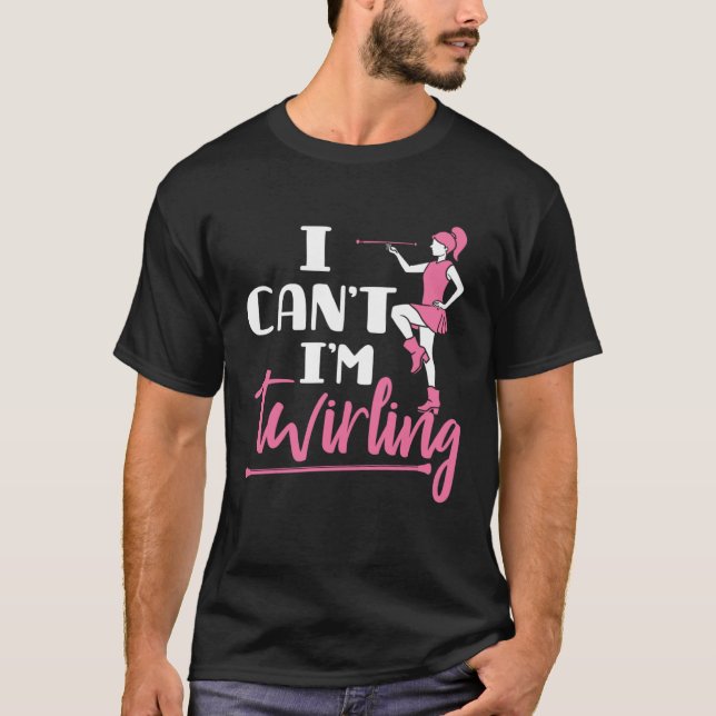 Cute Baton Twirling Twirler Twirl Girls Women T-Shirt (Vorderseite)