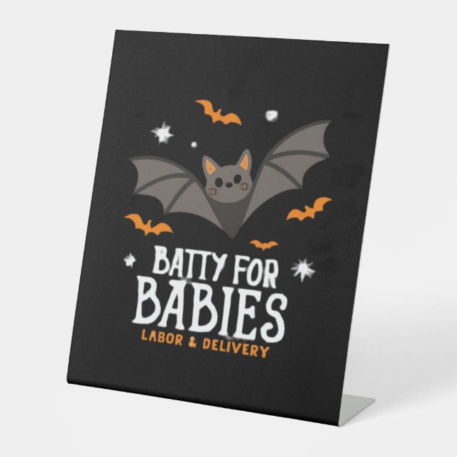 Cute Batty For Babies Labor And Delivery Nurse Hal Sockelschild (Vorderseite)