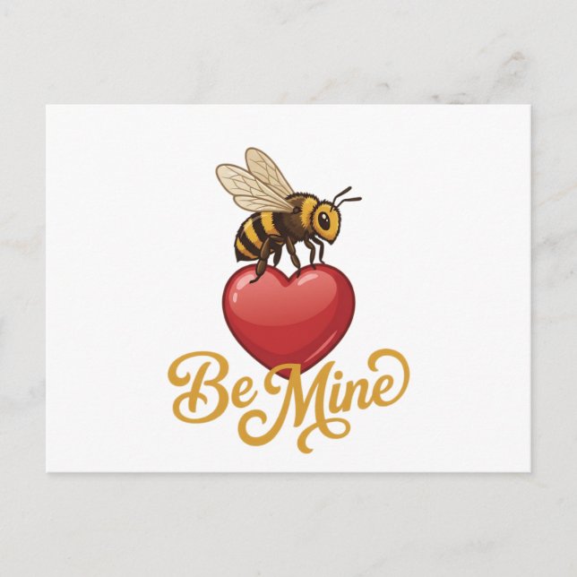 Cute Be Mine Honeycomb  Postkarte (Vorderseite)