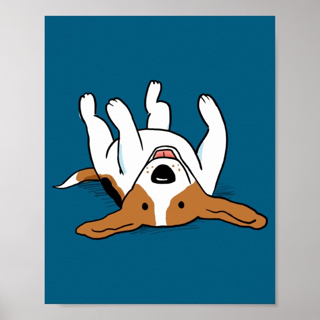Cute Beagle Cartoon Dog  Poster (Vorne)