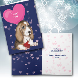 Cute Beagle Puppy Valentine Feiertagskarte