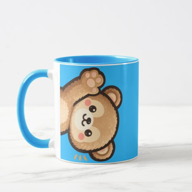 Cute Bear Blue Mug | Kawaii Coffee Cup Tasse (Links)