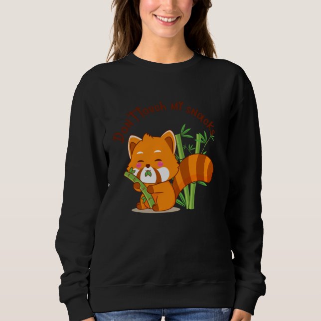 cute bear eating bamboo sweatshirt (Vorderseite)