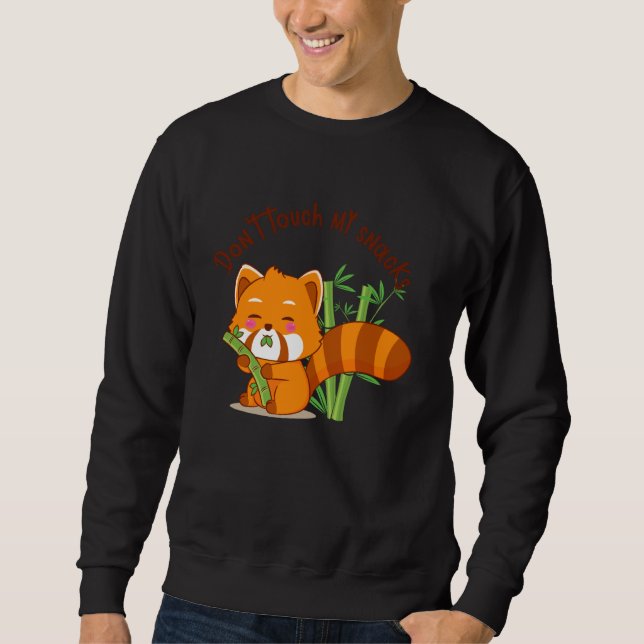 cute bear eating bamboo sweatshirt (Vorderseite)