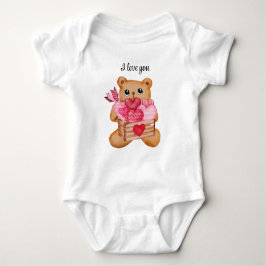 Cute bear in love full of love baby strampler