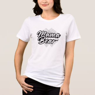 Cute bear-mom Black & White Design Tri-Blend Shirt
