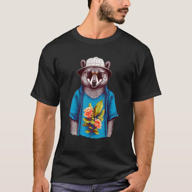 Cute Bear Wearing A Hat Shirt And Sunglasses - Fun (Vorderseite)