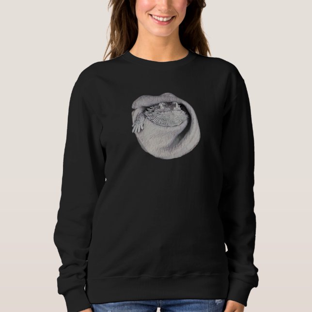 Cute Beardie Burrito Watercolor Bearded Dragon Pet Sweatshirt (Vorderseite)