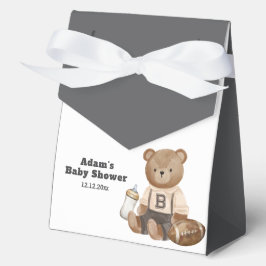 Cute Bearly Wait Football Sport Boy Baby Shower Geschenkschachtel