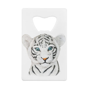 Cute Beautiful White Tiger With Blue Eyes Geldbeutel Flaschenöffner