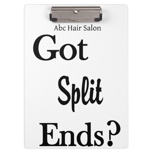 Cute Beauty Salon Barbershop Clipboard  Klemmbrett (Vorderseite)