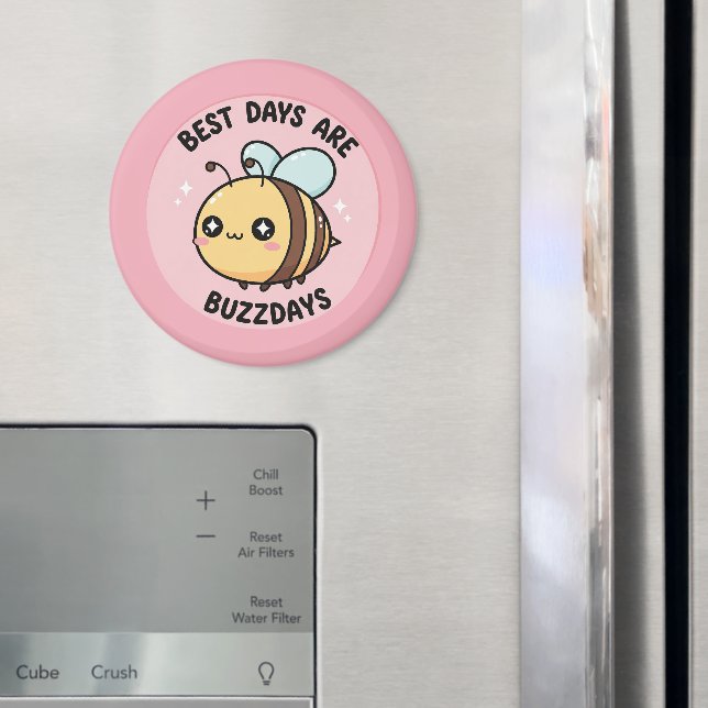 Cute Bee Fridge Magnet – Kawaii Bumblebee Decor (In Situ (Kühlschrank))